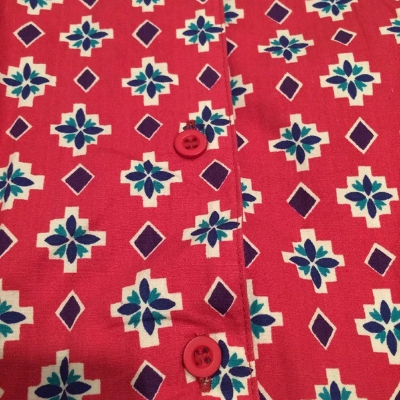 Frontier Series Western Aztec Cowgirl Button Up Shirt Size Medium Vintage - Picture 11 of 13